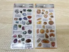 大人の図鑑シール　3D パン編　鉱物編2 大人図鑑シール　正規品　2枚セット