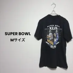 SUPER BOWL XLIV Tシャツ NFL 古着 US古着 Mサイズ 黒