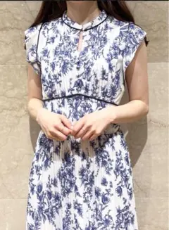 【美品】SNIDEL スナイデル プリントプリーツワンピース