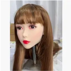 リアルフェイス ドールヘッド 等身大 フルシリコン 植毛 口可動C4