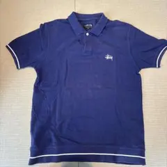 Stussy ネイビー ポロシャツ Sサイズ 短丈 - メルカリ