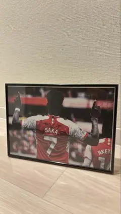 Arsenal優勝記念ポスター（ブカヨ・サカ）額縁付き