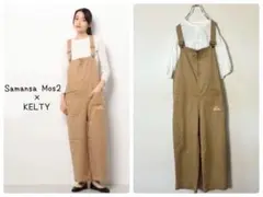 SamansaMos2 Kelly サロペット　ベージュ　コラボ　サマンサのサムネイル