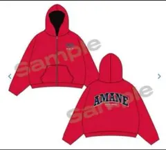 FRUITS ジッパー付きパーカー 赤 月足天音 推しアピパーカー