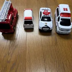 ミニカー 4台セット 消防車・救急車・パトカー