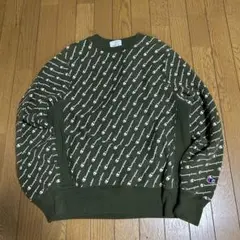 Champion リバースウィーブ クルーネック トレーナー オリーブグリーン