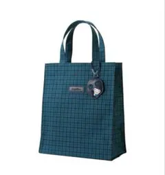 ファミリア　familiar トートバッグ　大 青系チェック　バッグ　青　新品