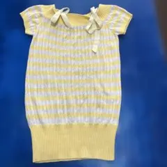 【セシルマクビー】肩リボンオフショルダーニット