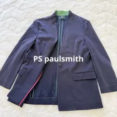 PSpaulsmithポールスミス/ノーカラーテーラードジャケット　ネイビー　Lのサムネイル