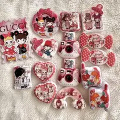 キャラクターアクリルカスタムビーズ ヒロノ 浮き彫り 14個＋プレート