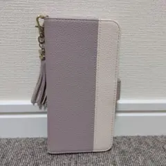 手帳型スマホケース ラベンダー