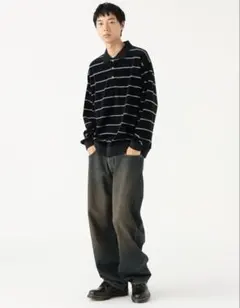 Beams ワイドフィットデニム　dusty indigo Mサイズ