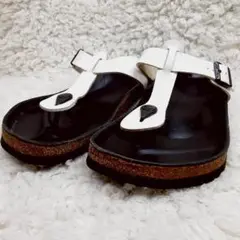 美品 27.5㎝◎Birkenstock ギゼ トングサンダル 黒白 ドイツ製