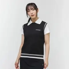 極美品 ジャックバニー M セーラーカラー 半袖ニット ネイビー サイズ1