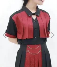 axes femme ジャガード ブラウス 切り替えスカートセット