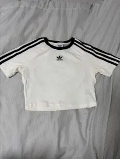 adidas クロップド丈 半袖Tシャツ