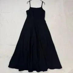 キャミワンピース◆ロング丈 サイドジップ 重ね着 Aライン きれいめ 高見え