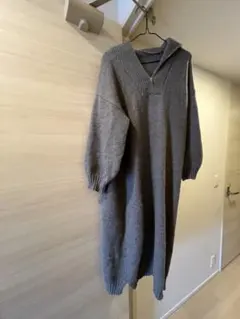 ニットワンピース BLATE ハーフジップ