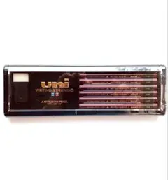 【未開封】　三菱鉛筆uni(HB)×12本入 消しゴム付ケース　未使用のサムネイル