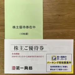第一興商　株主ご優待券　5000円分　ビックエコー