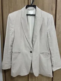 H&M リネンブレンドブレザー