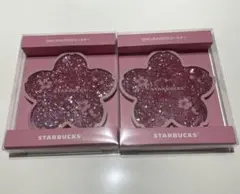 スタバ　SAKURA 2026 コースターシャイニーピンク　2点