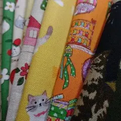 猫柄のハギレ