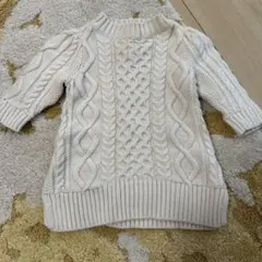ケーブルニットワンピ