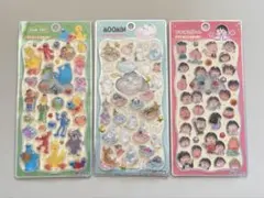 セサミストリート ムーミン ちびまる子ちゃん プチドロップステッカー