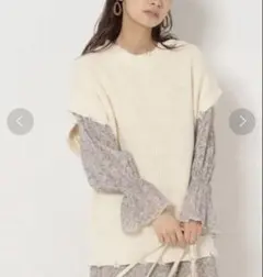 【新品タグ付き】mysty woman クラッシャバックシャンベスト