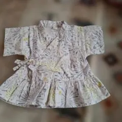 après les cours 花柄甚平 80cm上のみ❗