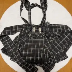 LIZLISA レースアップサスペンダー付スカパン チェック柄