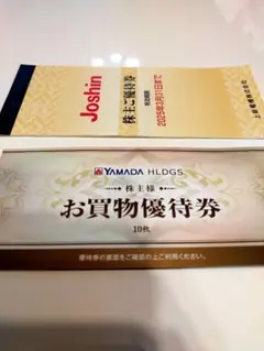 ヤマダ電機の株主優待券と Joshin電機の株主優待セット