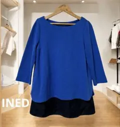 INED イネド インナー付き カットソー 七分袖 プルオーバー サイズ9