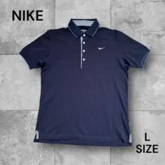 NIKE GOLF ウェア ポロシャツ 半袖 切替メッシュネイビー Lサイズ