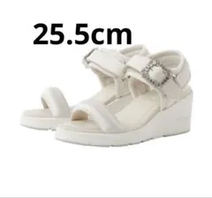 美品⭐︎【軽量】 ダイアナ　6cmヒールアップサンダル アイボリー　25.5cmのサムネイル