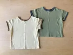 &pal　2PリンガーTシャツ　イエロー&グリーン　100　双子のサムネイル