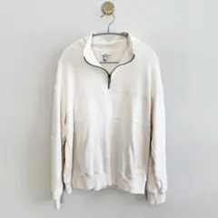 H&M ジップ パーカー スウェット トレーナー M トップス ホワイト 白