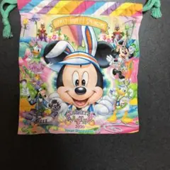 ミッキー＆ミニー＆ドナルド＆デイジー＆チップ＆デール 巾着 ディズニー 2016
