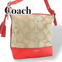 【美品】Coach コーチ　メッセンジャーバッグ キャンバス　シグネチャー
