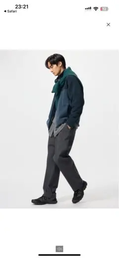 UNIQLO ストレッチイージーアンクルパンツ　ダークグレー Mサイズ