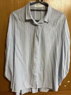 AMERICAN HOLIC 水色ストライプ L 長袖シャツ