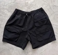 《USED》00s コットンナイロン ワイドカーゴショーツ ブラックのサムネイル