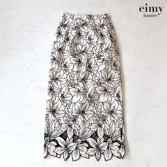 処分■美品 エイミーイストワール タイトスカート ナロースカート M 花柄 刺繍のサムネイル