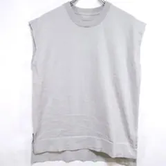 無印良品 ニットベスト ノースリーブ クルーネック M グレーのサムネイル
