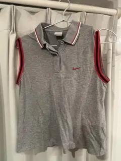 NIKE ノースリーブ ポロシャツ グレー M