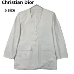 Christian Dior リネン100％　ホワイト テーラードジャケットのサムネイル