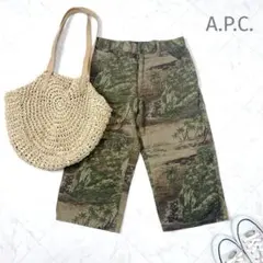 美品✨A.P.C. フランス製 総柄パンツ ハーフパンツ ボタニカル柄 Sのサムネイル
