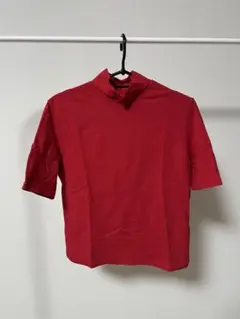 HIROKO BIS 赤 ハイネック 半袖Tシャツ