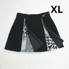 XL 黒 ブラック 千鳥格子柄 チェック ナイキ ミニスカート ゴルフ